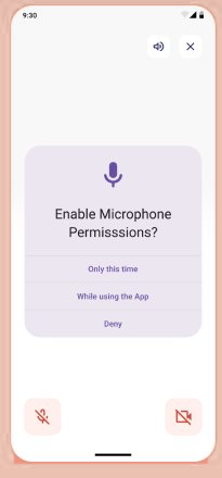 Enable Microphone Permissions screen, asking for mic access only after the user already understands what B.ai offers.